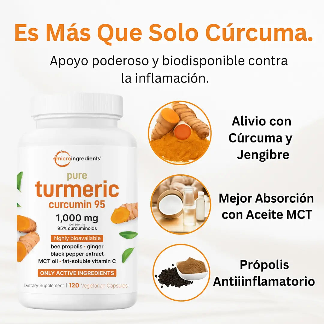 Turmeric Curcumin - ¡El Antiinflamatorio Natural Más Potente!