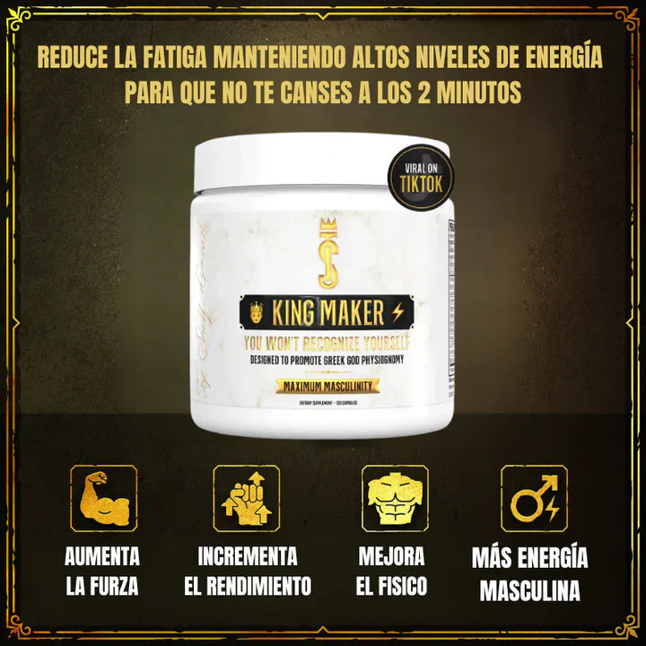 KING MAKER™ - SUPLEMENTO 13 EN 1 - ¡HOMBRES MÁS FUERTES, MUJERES MÁS SATISFECHAS!