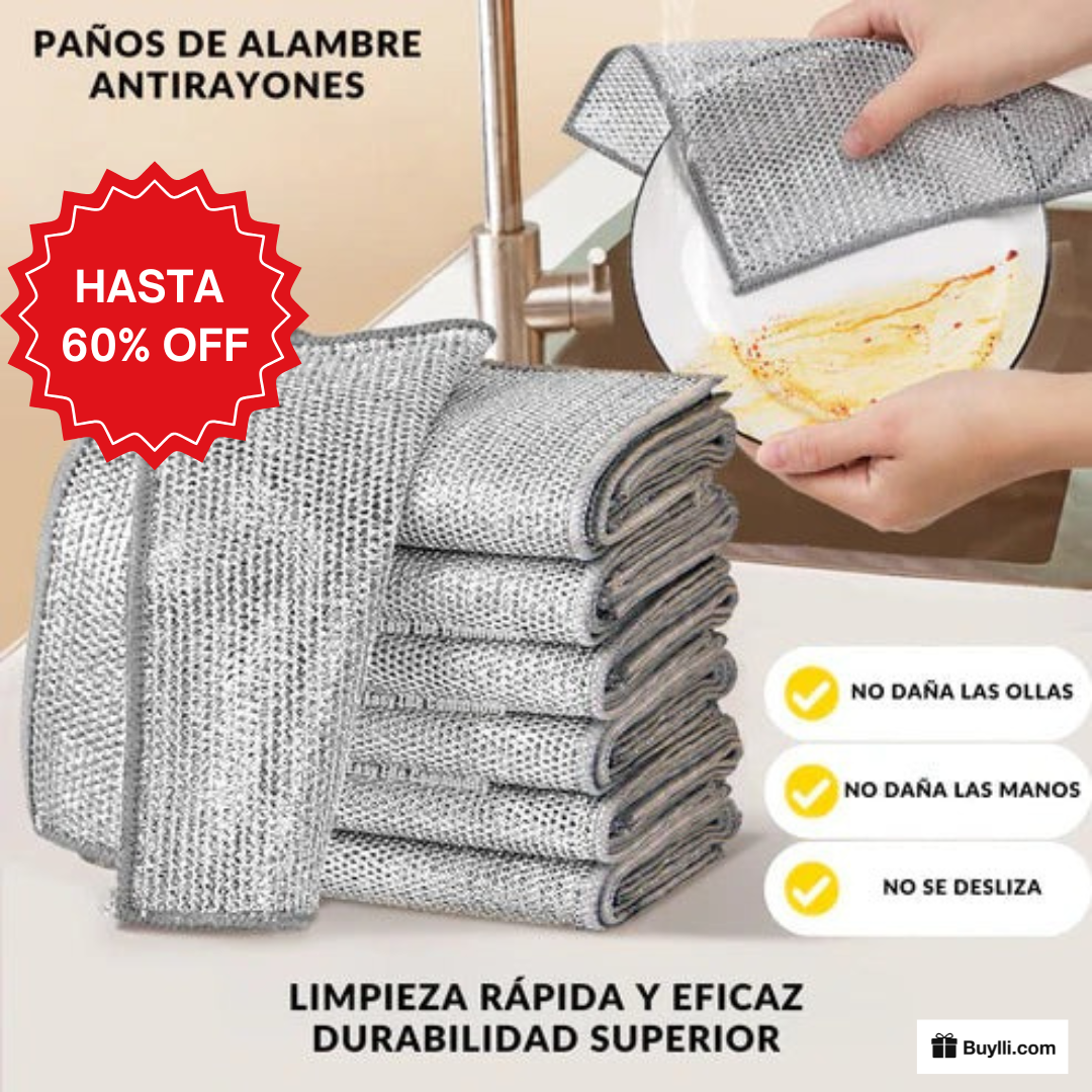 Paños Metálicos de Limpieza Clean Pro - 10 Unidades ($2.299 c/u)