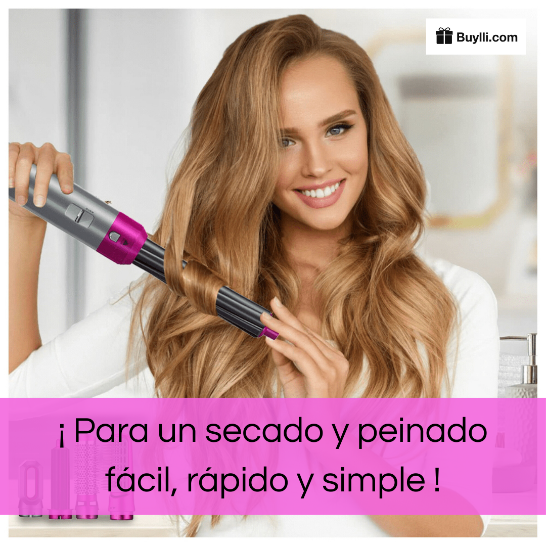 Cepillo Alisador Secador 5 en 1 Multistyler - Peinado de Peluquería en Minutos