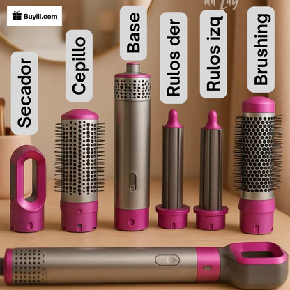 Cepillo Alisador Secador 5 en 1 Multistyler - Peinado de Peluquería en Minutos