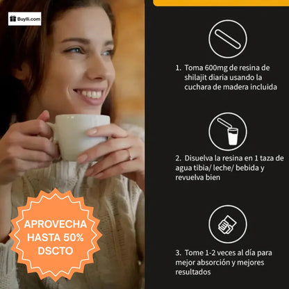 SHILAJIT 100% PURO — Energía Real, Vitalidad Real