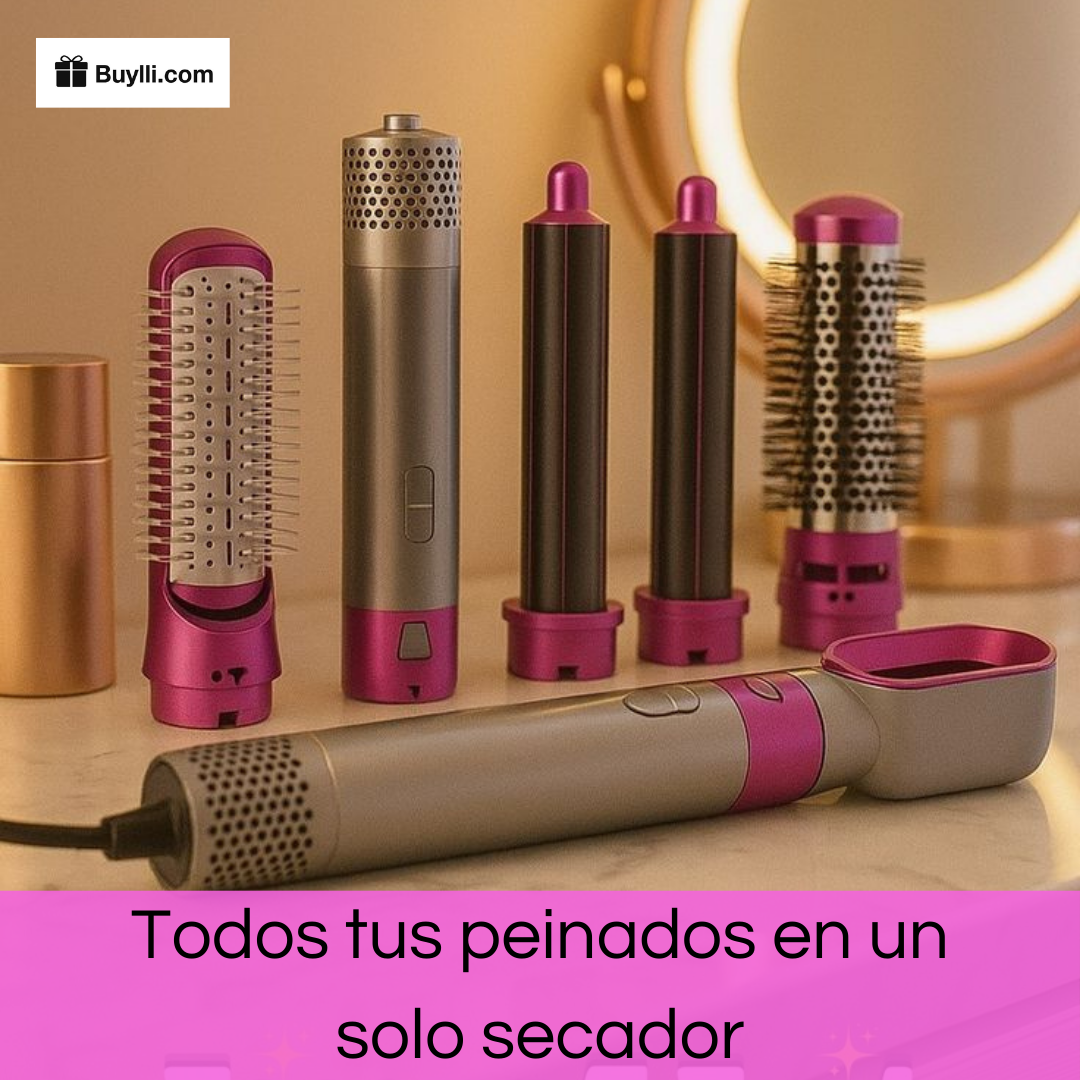 Cepillo Alisador Secador 5 en 1 Multistyler - Peinado de Peluquería en Minutos