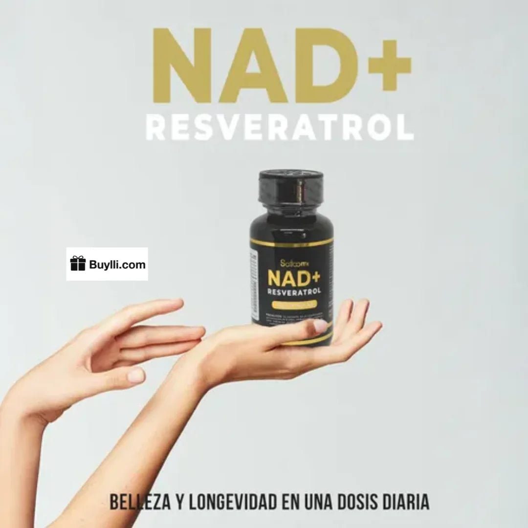 NAD + RESVERATROL - 60 capsulas Antienvejecimiento OFERTA BLACK 65%OFF