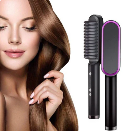 Cepillo Alisador de Cabello 2 en 1 Profesional | Alisa, Desenreda y Elimina el Frizz