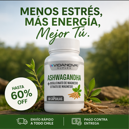 Ashwagandha + Magnesio 1000mg 60 CAPS