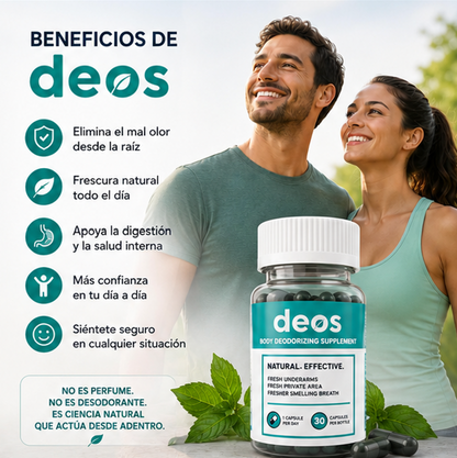 DEOS 30 cap - ¡El Suplemento que elimina el olor desde Adentro!