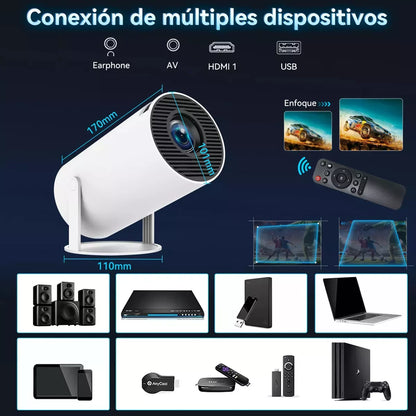 Proyector Portatil Full HD Led HY300 Android TV