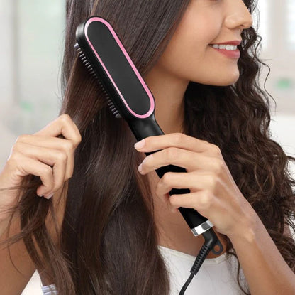 Cepillo Alisador de Cabello 2 en 1 Profesional | Alisa, Desenreda y Elimina el Frizz