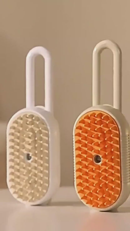 Cepillo a Vapor 3 en 1 para Mascotas – ¡Peina, Limpia y Relaja en un Solo Paso!
